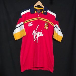 London Broncos Rugby League SS Polo Virgin Airlines Fosters - Red - Sz XL*